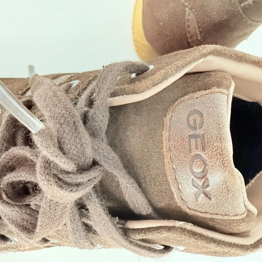 GEOX Men's leather suede sneaker boots 12 US, 45 EUR